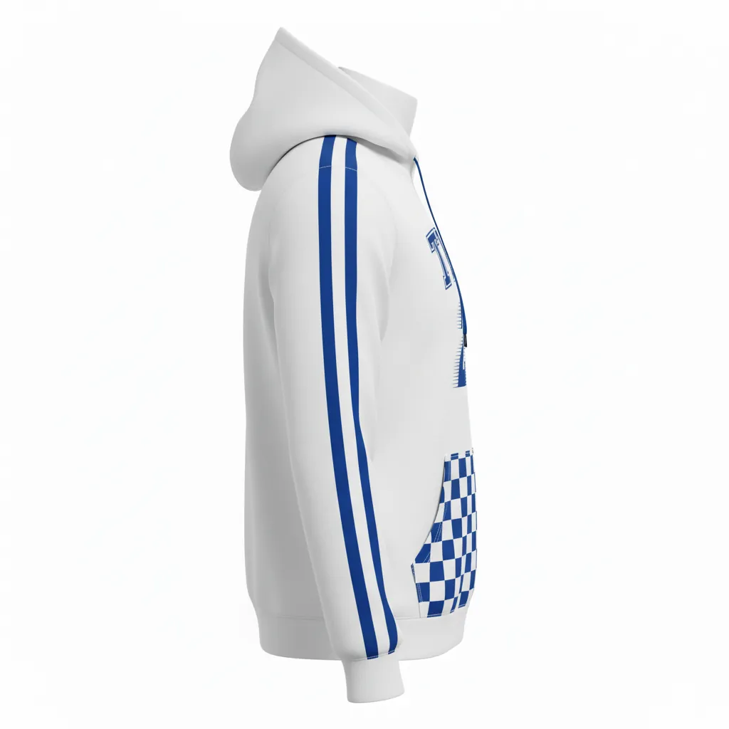 Custom Basketball Pullover Basketball Hoodie - Custom Design - Mustangs - Side View - Kinexa Sportswear