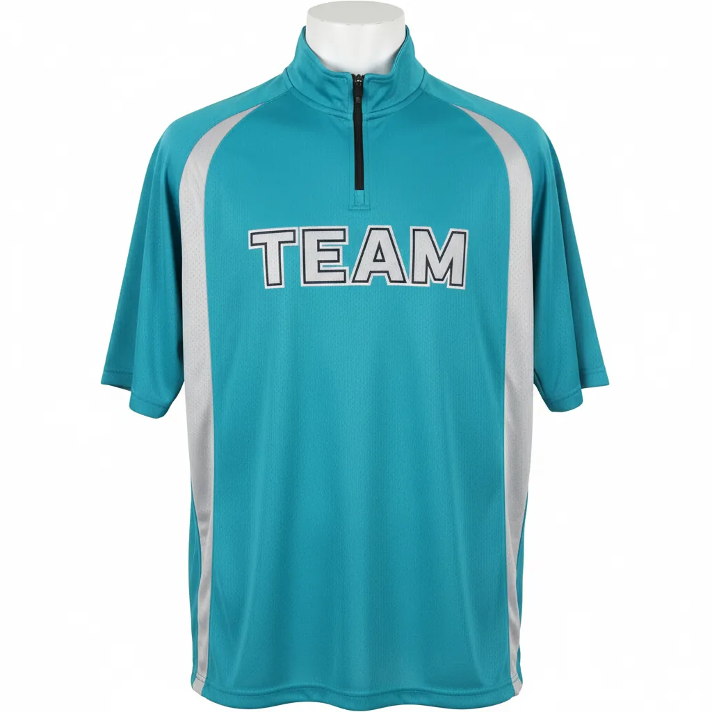 Custom Basketball Quarter Zip Practice Jersey - Custom Design - Barracudas - Front View - Kinexa Sportswear