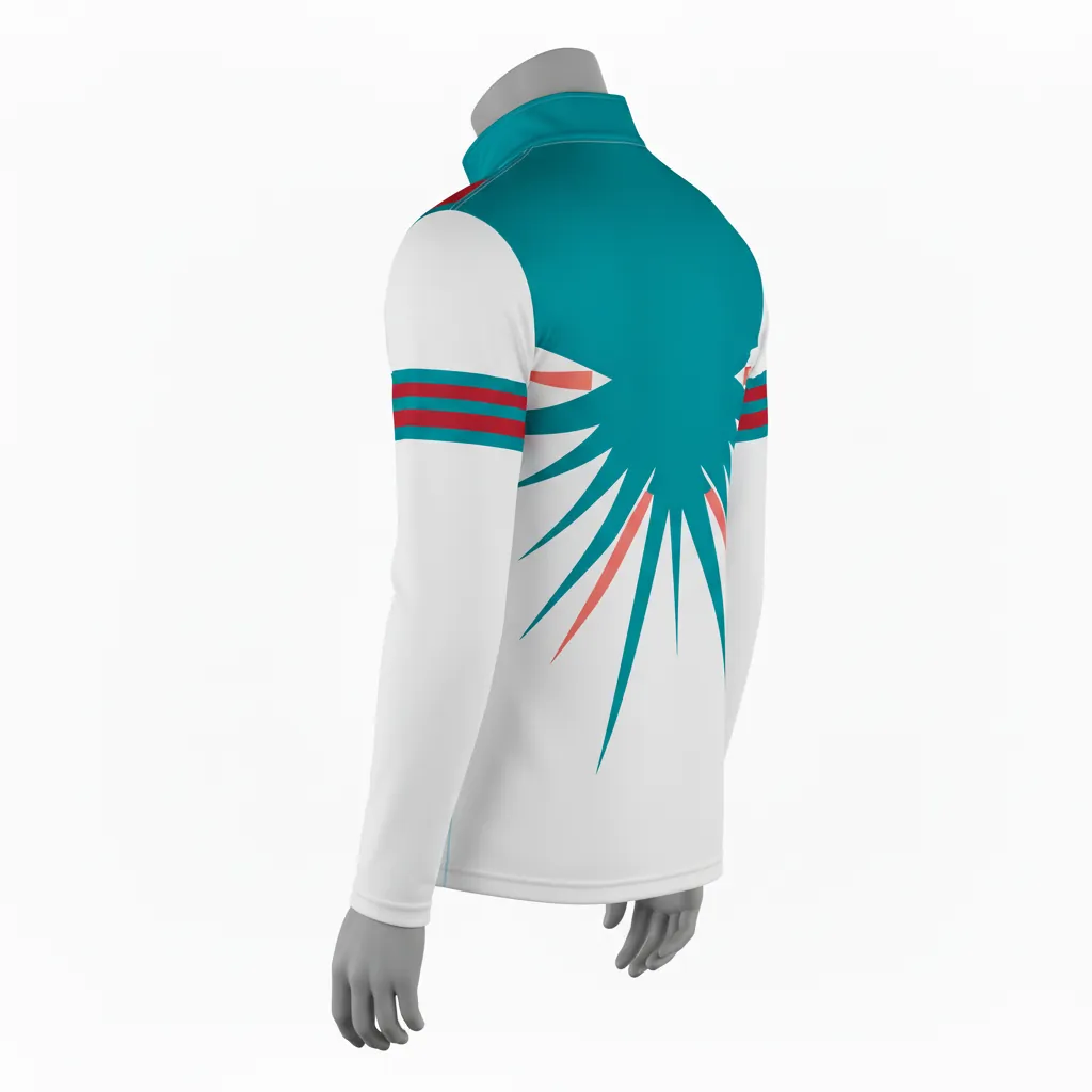 Custom Basketball Quarter Zip Practice Jersey - White, Red, White - Cardinal Diagonal Stripe - Back View - Kinexa Sportswear