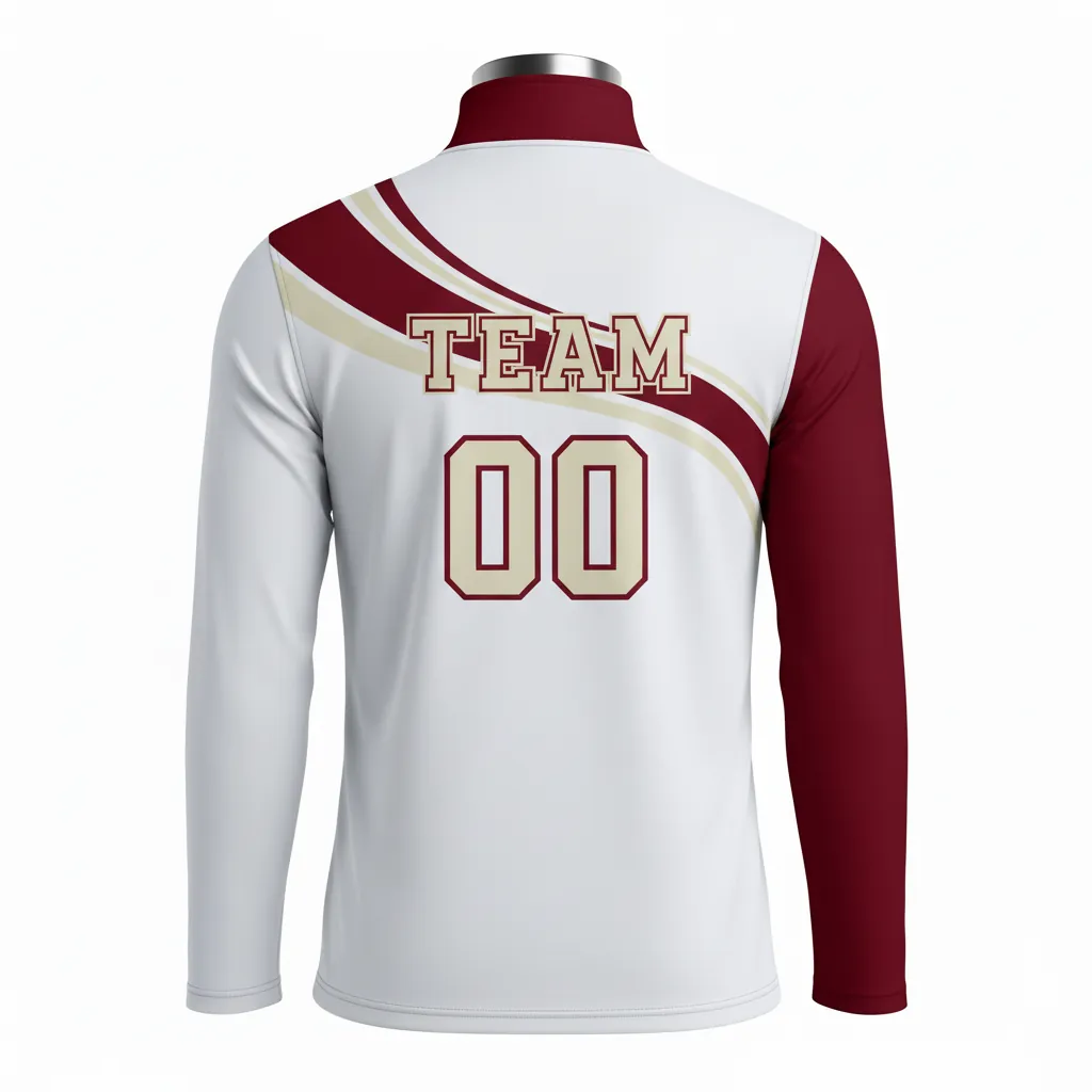 Custom Basketball Quarter Zip Practice Jerseys - Back View - KINEXA