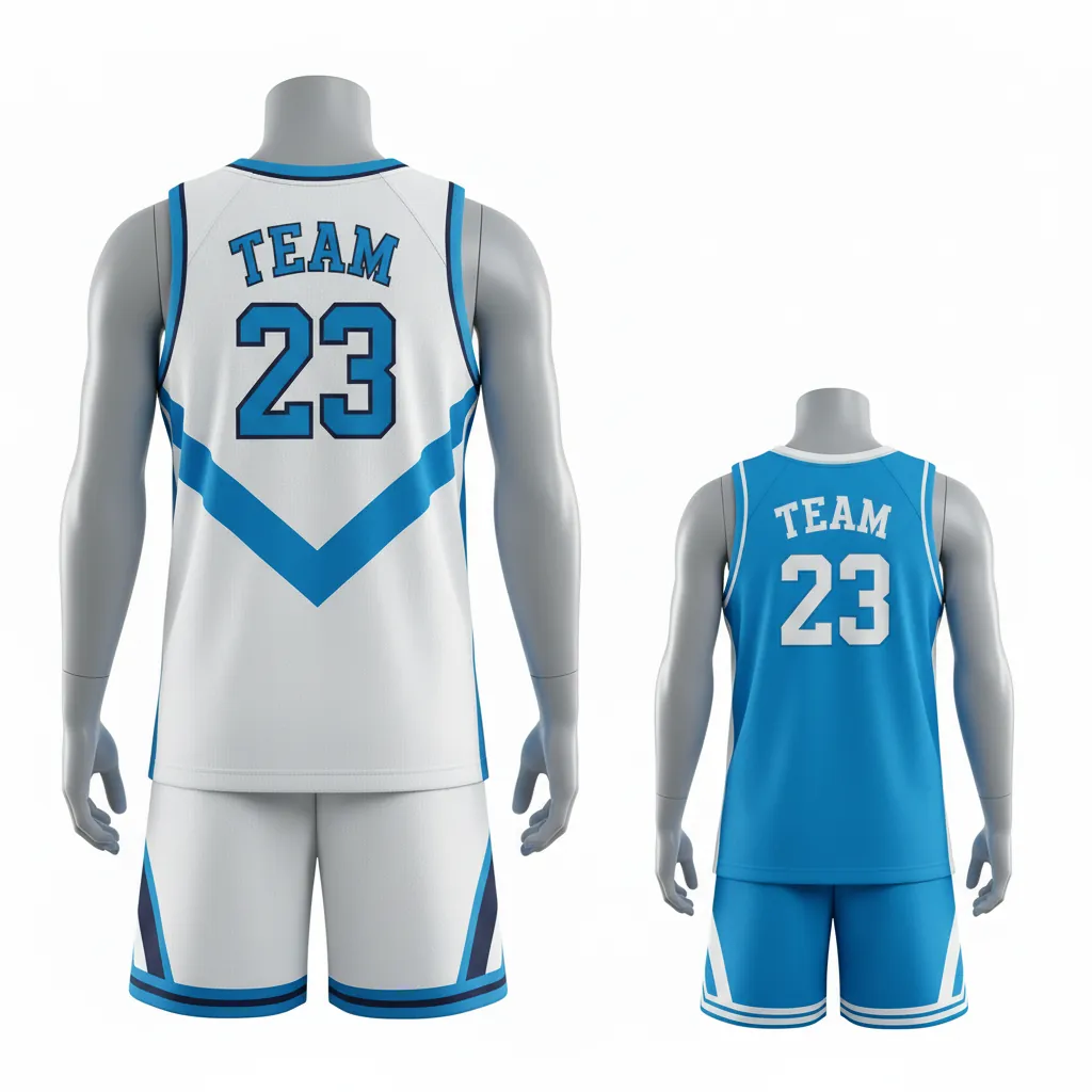 Custom Reversible Basketball Uniforms - Back View - KINEXA