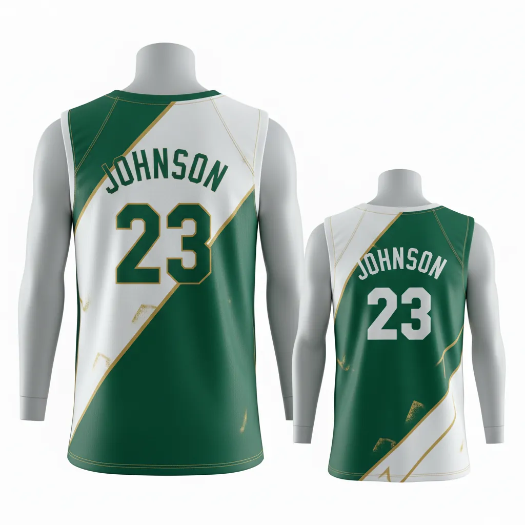 Custom Round Neck Reversible Basketball Jerseys - Back View - KINEXA