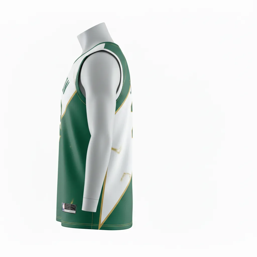 Custom Round Neck Reversible Basketball Jerseys - Side View - KINEXA