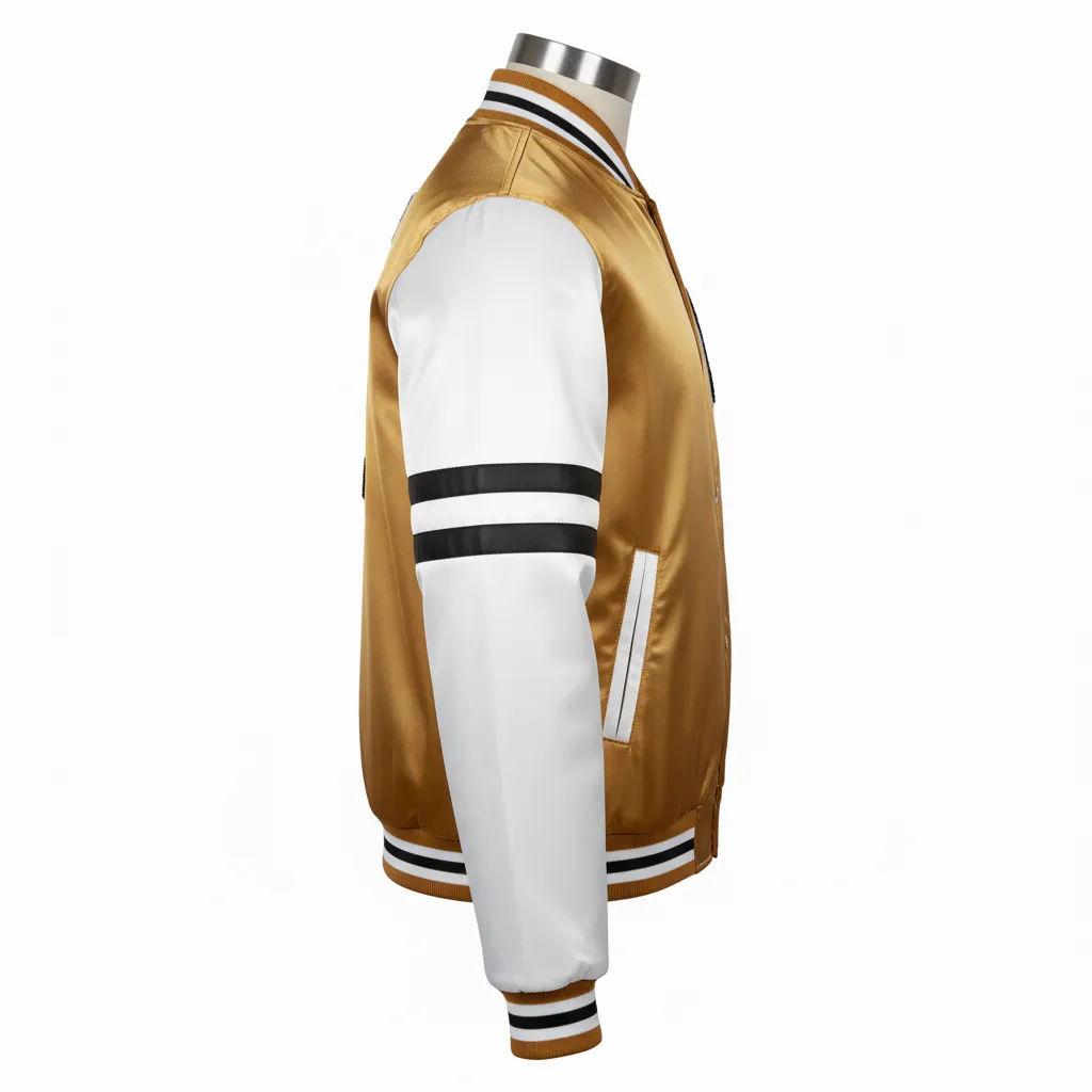 Custom Basketball Satin Bomber Jackets - Side View - KINEXA