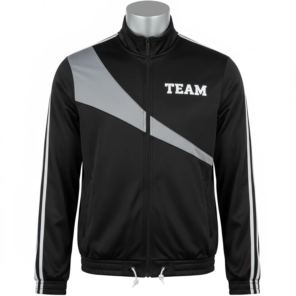Custom Basketball Shooting Jacket - Black, Gray, White - Asymmetric - Front View - Kinexa Sportswear