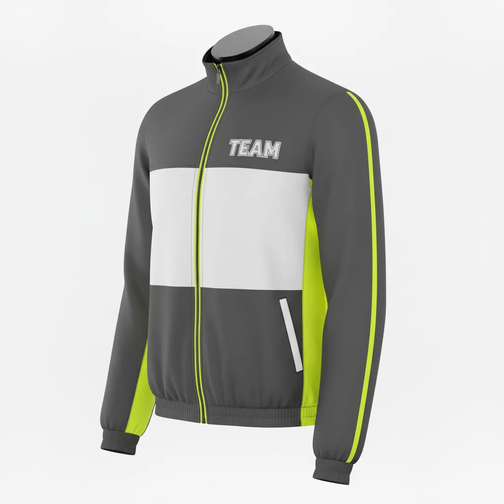 Custom Basketball Shooting Jacket - Yellow, White - Charcoal Neon - Front View - Kinexa Sportswear