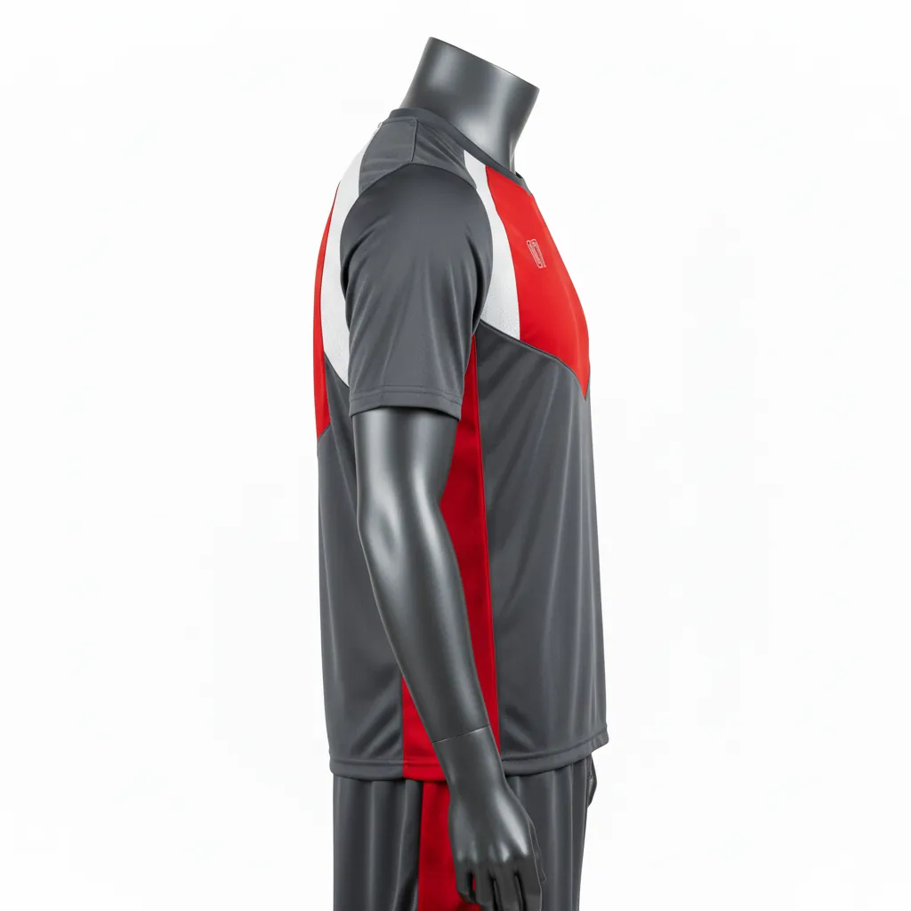 Custom Basketball Short Sleeve Practice T Shirt - White - Graphite Angular - Side View - Kinexa Sportswear