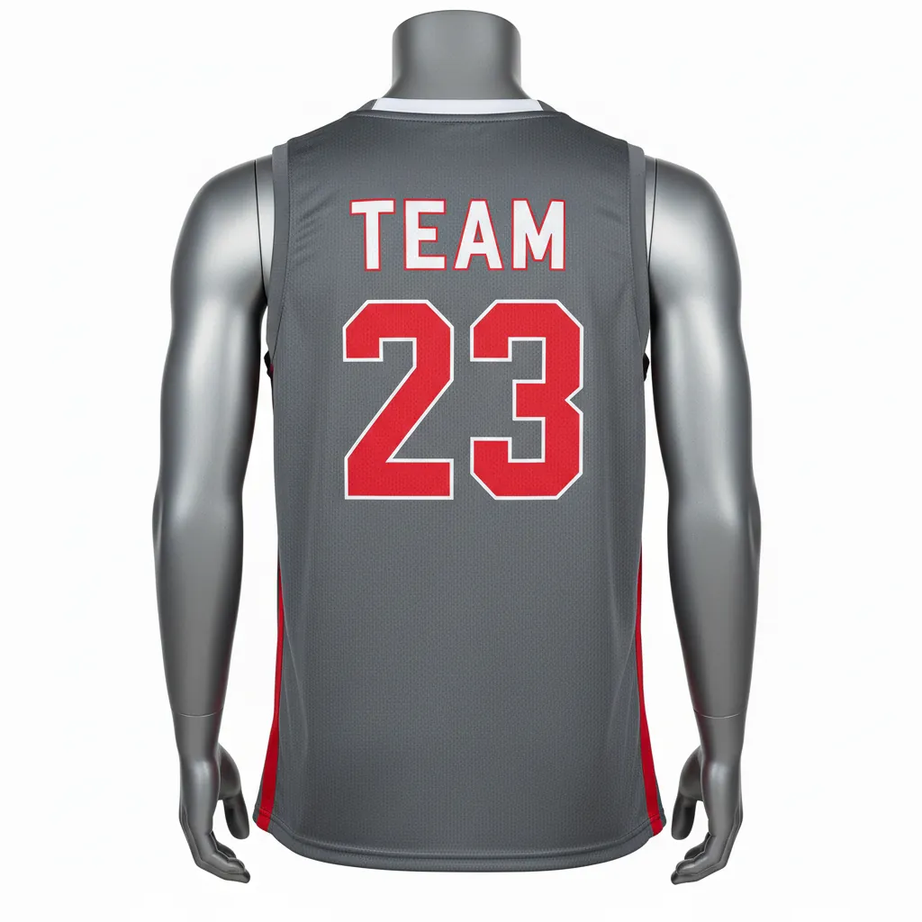 Custom Basketball Sleeveless Training Shirt - White - Graphite Angular - Back View - Kinexa Sportswear