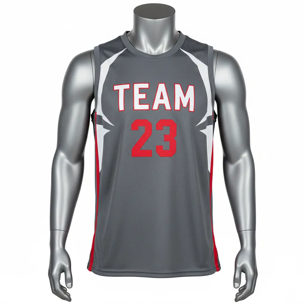 Custom Basketball Sleeveless Training Shirt - White - Graphite Angular - Front View - Kinexa Sportswear