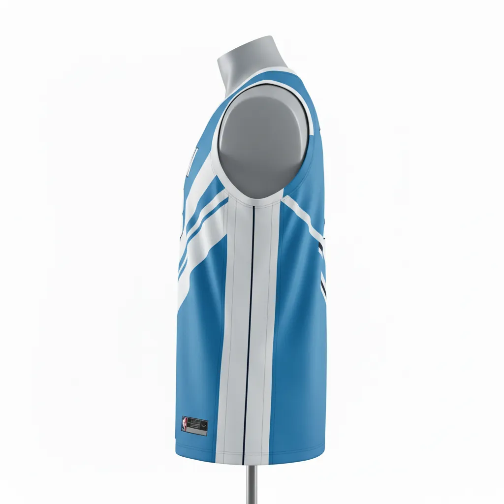 Custom V-Neck Reversible Basketball Jerseys - Side View - KINEXA