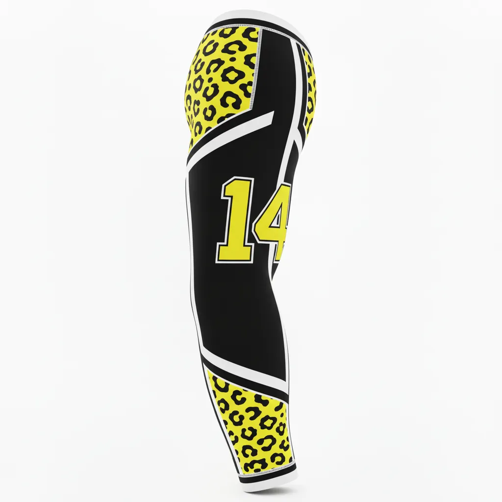 Custom Esports Arm Sleeve - Yellow, White - All Blacks Electric - Back View - Kinexa Sportswear