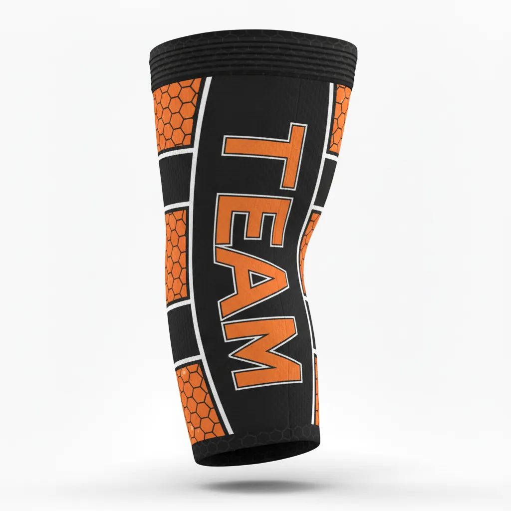 Custom Esports Arm Sleeve - Orange, Silver - All Blacks Flame - Front View - Kinexa Sportswear