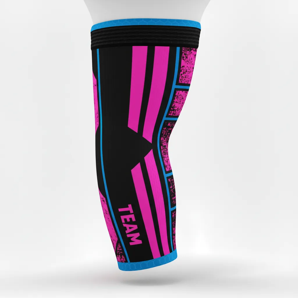 Custom Esports Arm Sleeve - Pink, Blue - All Blacks Hot Electric - Side View - Kinexa Sportswear
