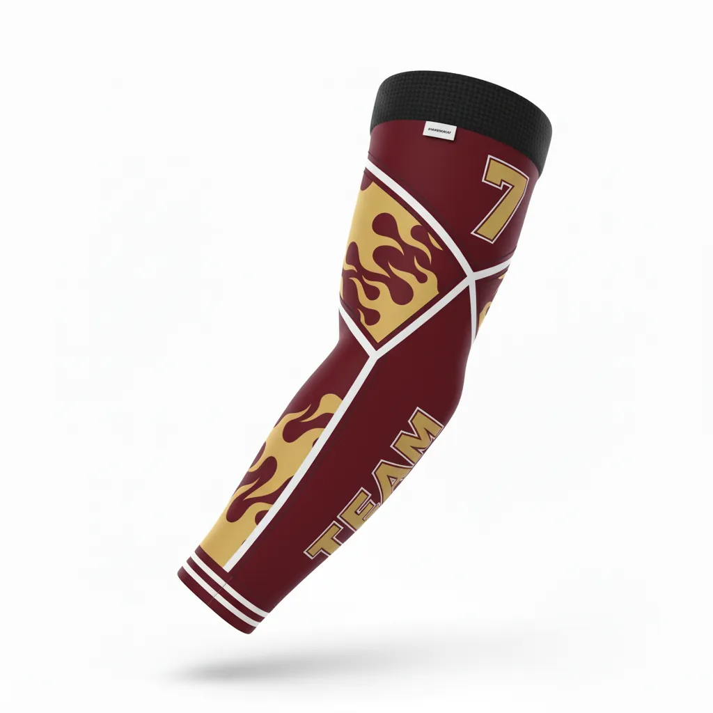 Custom Esports Arm Sleeve - Gold, White - All Blacks Vegas - Front View - Kinexa Sportswear