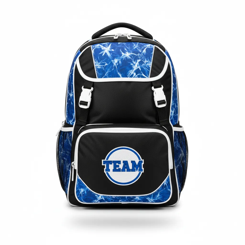 Custom Esports Backpack - Blue, White - Gaming All Blacks Royal - Front View - Kinexa Sportswear