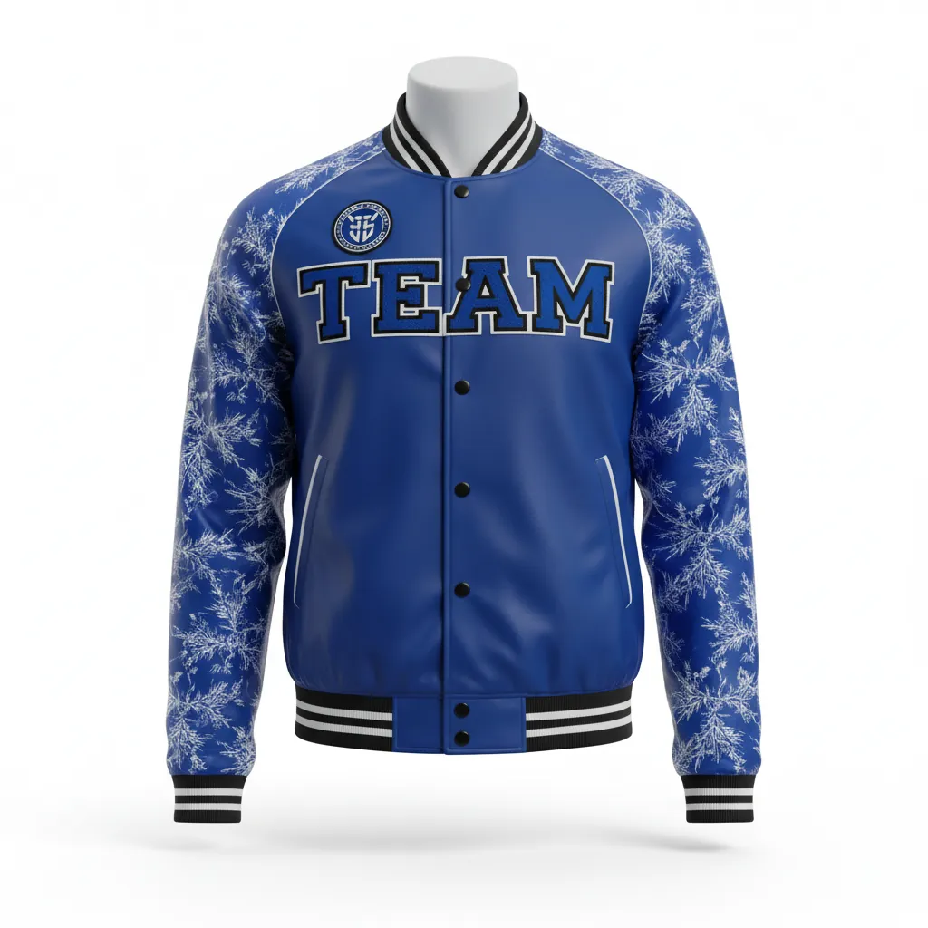 Custom Esports Bomber Jacket - Blue, White - All Blacks Royal - Front View - Kinexa Sportswear