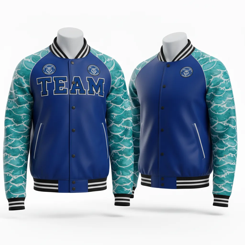 Custom Esports Bomber Jacket - Teal, White - All Blacks - Front View - Kinexa Sportswear
