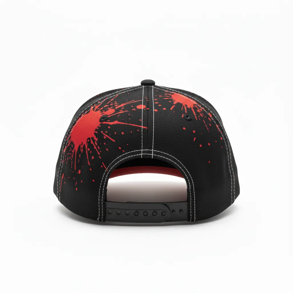 Custom Esports Cap - Red, White - All Blacks Athletic - Back View - Kinexa Sportswear