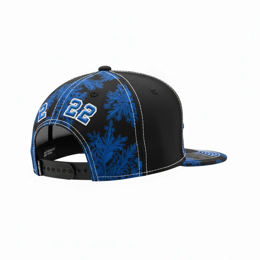 Custom Esports Cap - Blue, White - All Blacks Royal - Back View - Kinexa Sportswear