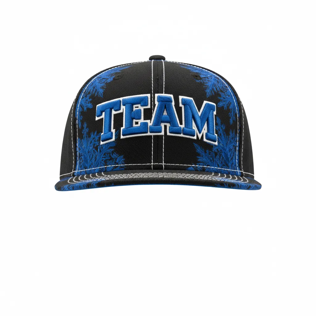 Custom Esports Cap - Blue, White - All Blacks Royal - Front View - Kinexa Sportswear