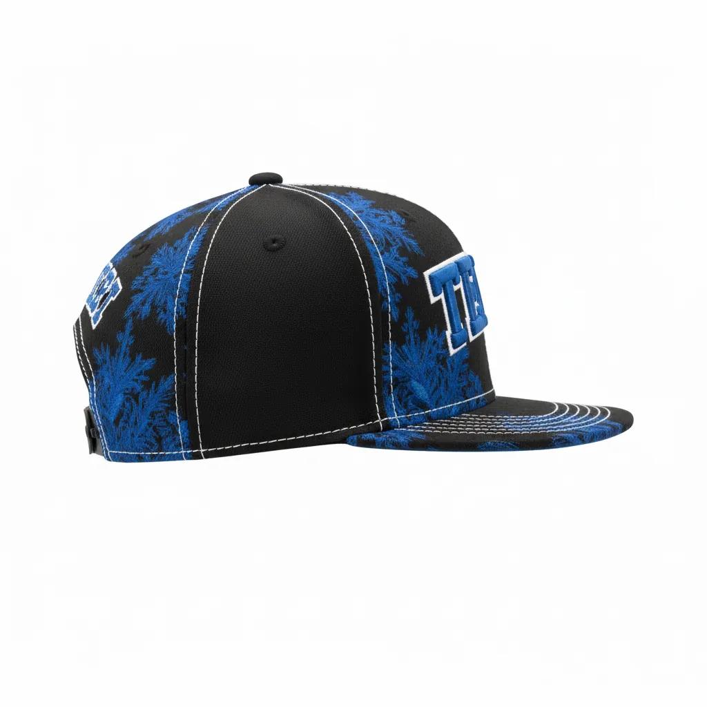 Custom Esports Cap - Blue, White - All Blacks Royal - Side View - Kinexa Sportswear