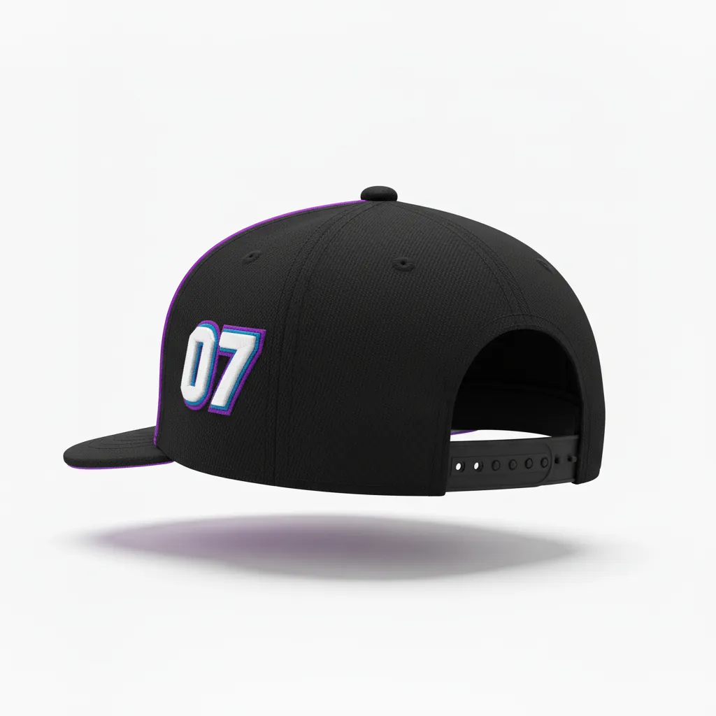 Custom Esports Cap - Silver, Purple - All Blacks Cyber - Back View - Kinexa Sportswear