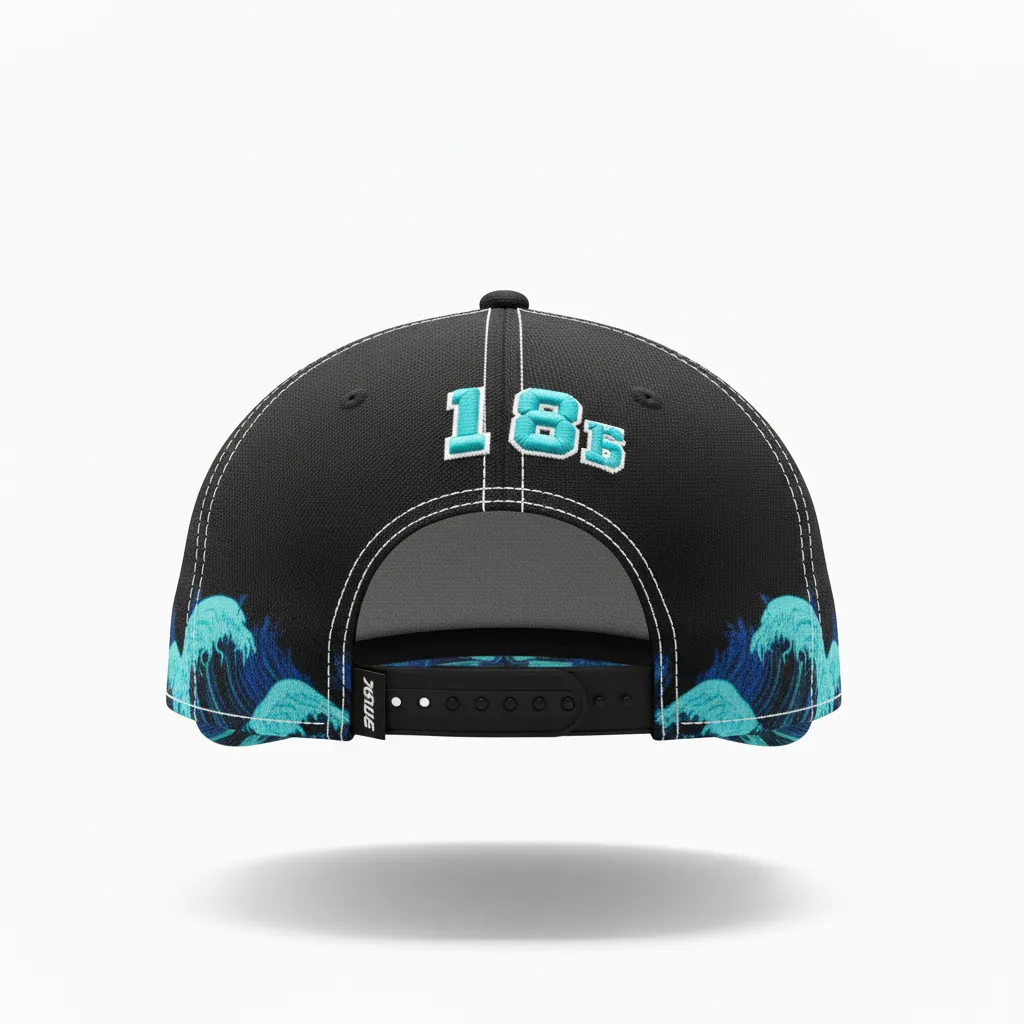 Custom Esports Cap - Teal, White - All Blacks - Back View - Kinexa Sportswear