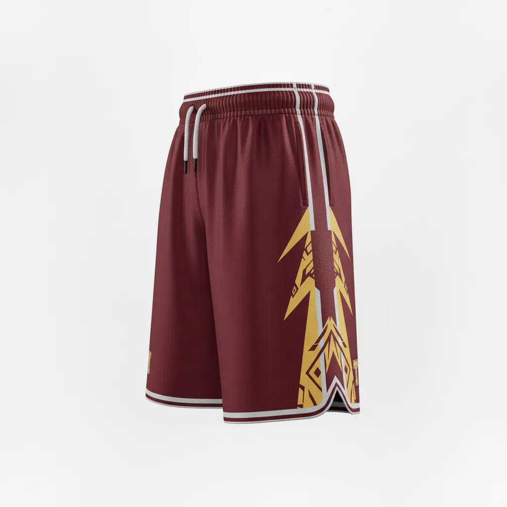 Custom Esports Esports Classic Shorts - Gold, White - Perf All Blacks Vegas - Side View - Kinexa Sportswear