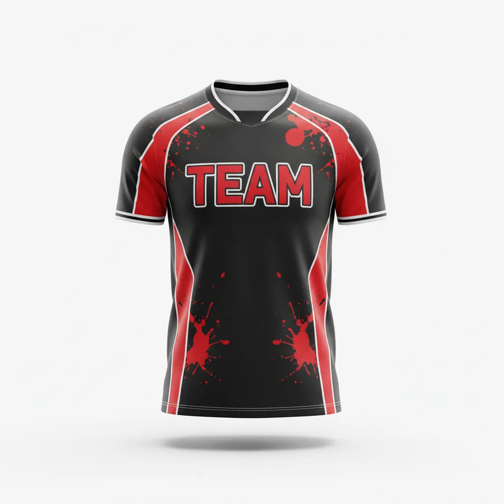 Custom Esports Esports Jersey - Red, White - Pro All Blacks Athletic - Front View - Kinexa Sportswear