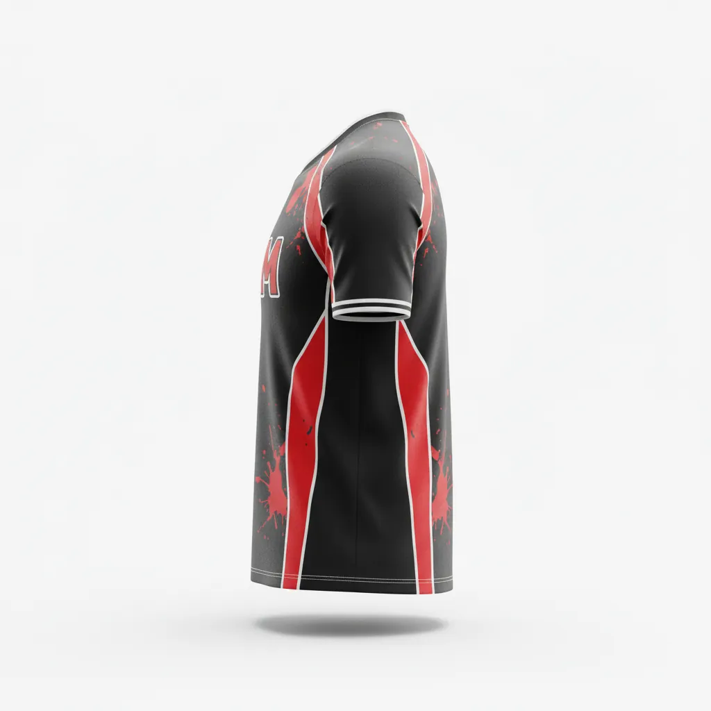 Custom Esports Esports Jersey - Red, White - Pro All Blacks Athletic - Side View - Kinexa Sportswear