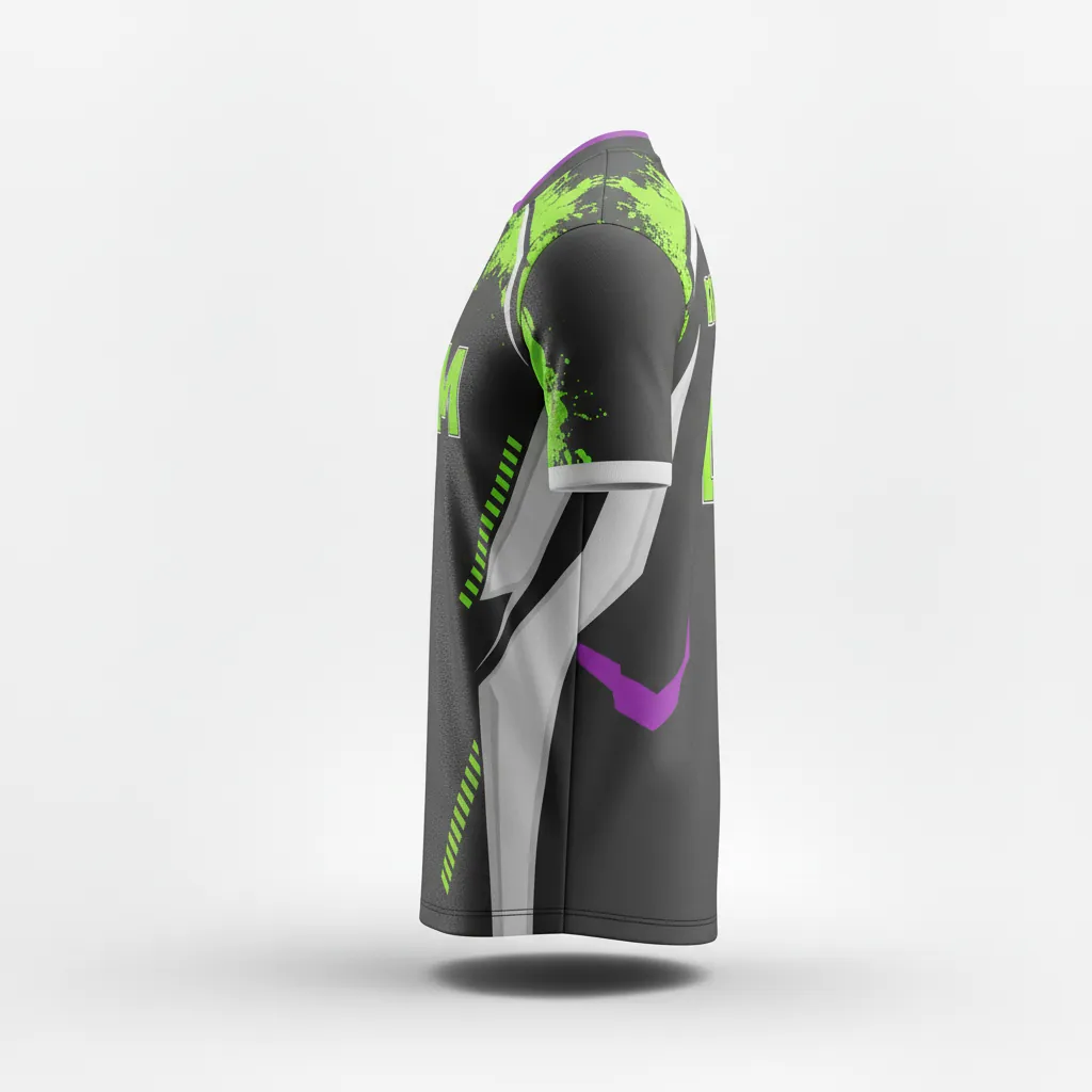 Custom Esports Esports Jersey - Yellow, White - Pro All Blacks Electric - Side View - Kinexa Sportswear