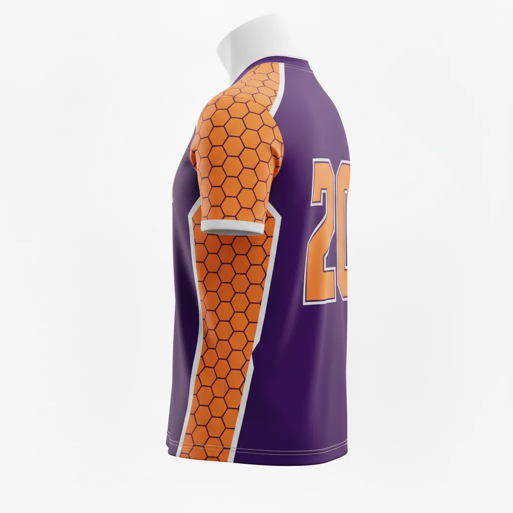 Custom Esports Esports Jersey - Orange, Silver - Pro All Blacks Flame - Back View - Kinexa Sportswear