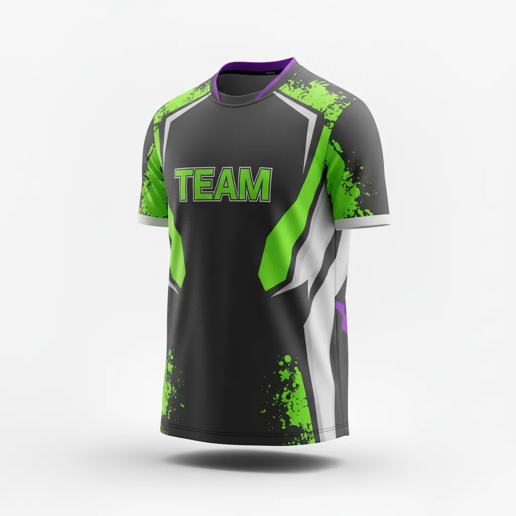 Custom Esports Esports Jersey - Green, White - Pro All Blacks Neon - Front View - Kinexa Sportswear