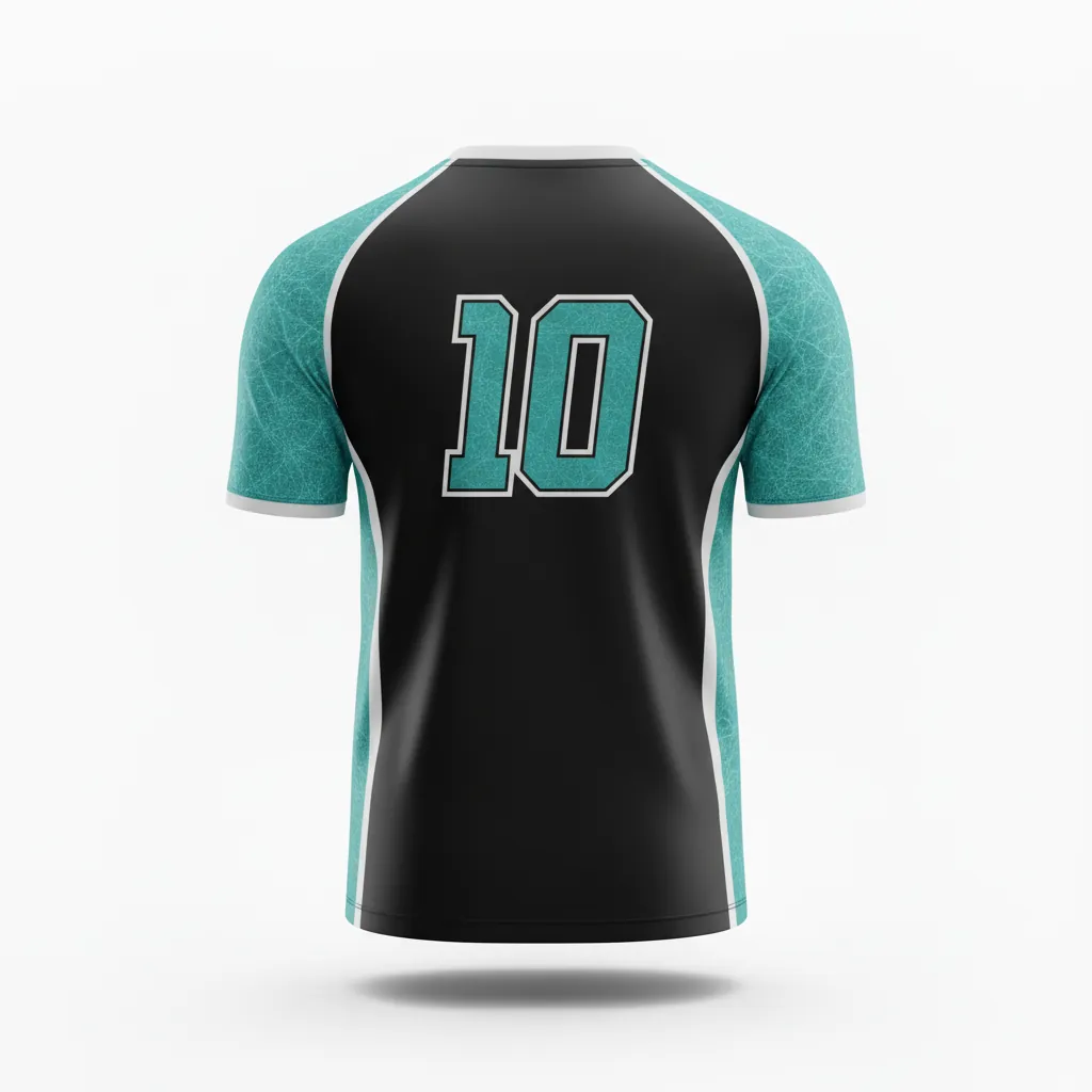 Custom Esports Esports Jersey - Teal, White - Pro All Blacks - Back View - Kinexa Sportswear