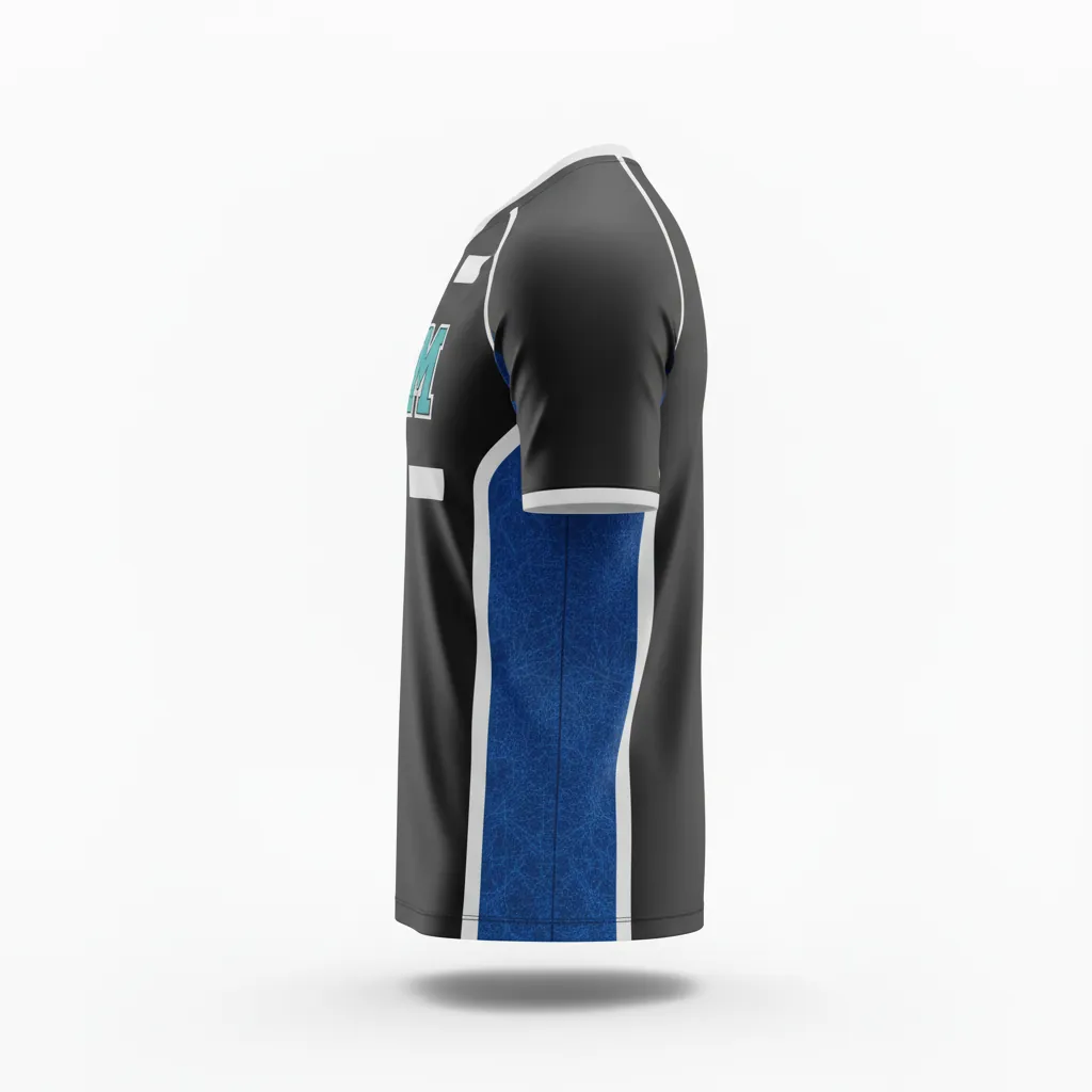 Custom Esports Esports Jersey - Teal, White - Pro All Blacks - Side View - Kinexa Sportswear
