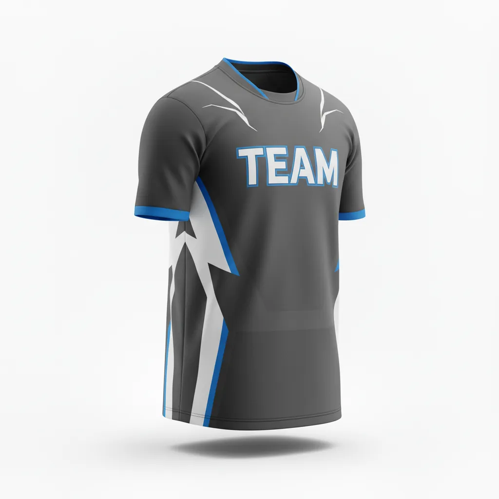 Custom Esports Esports Jersey - White, Blue - Pro All Blacks Electric - Front View - Kinexa Sportswear