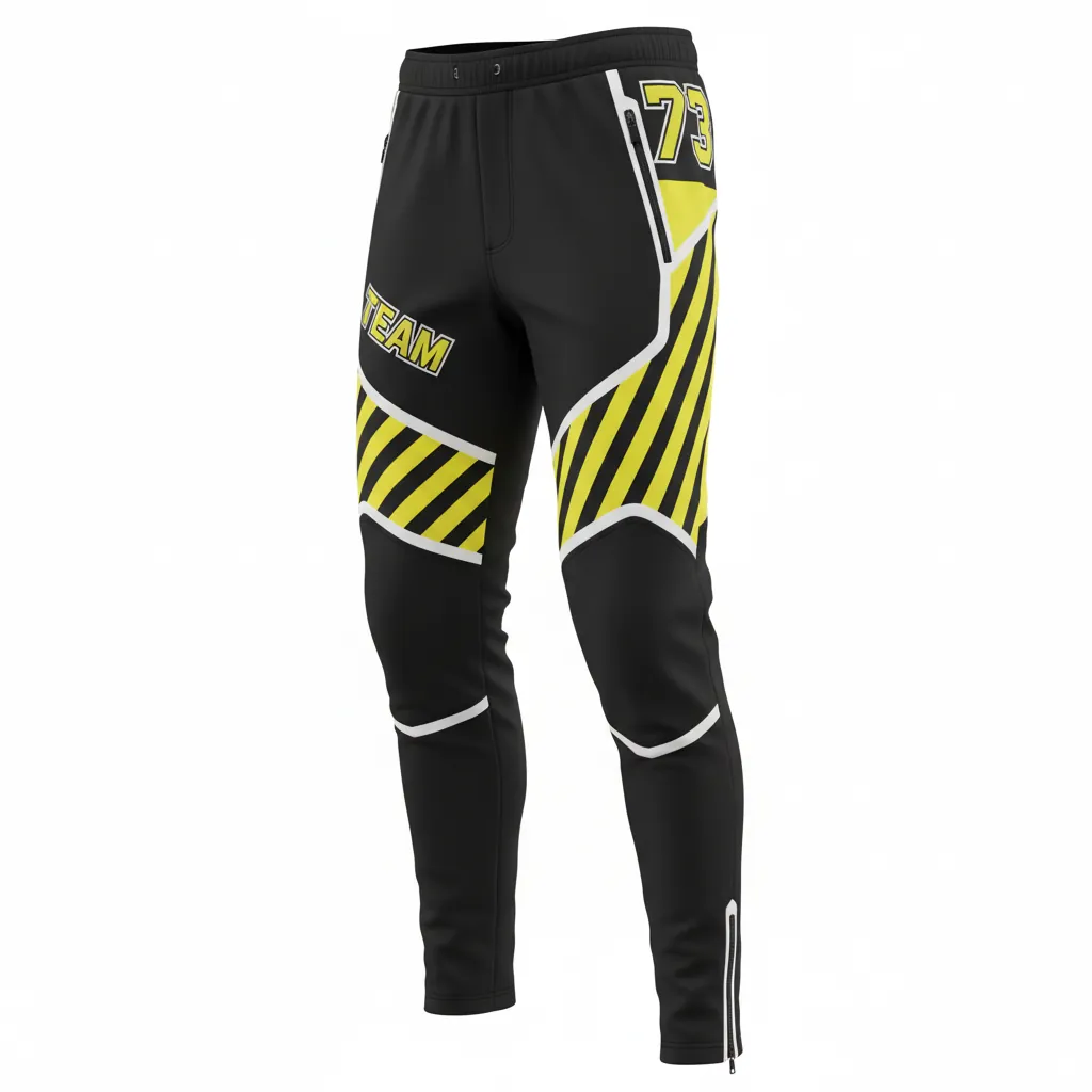 Custom Esports Esports Pant - Yellow, White - Perf All Blacks Electric - Front View - Kinexa Sportswear