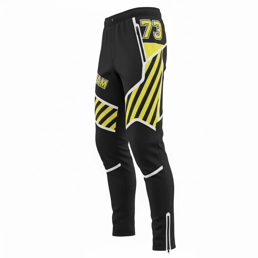 Custom Esports Esports Pant - Yellow, White - Perf All Blacks Electric - Side View - Kinexa Sportswear