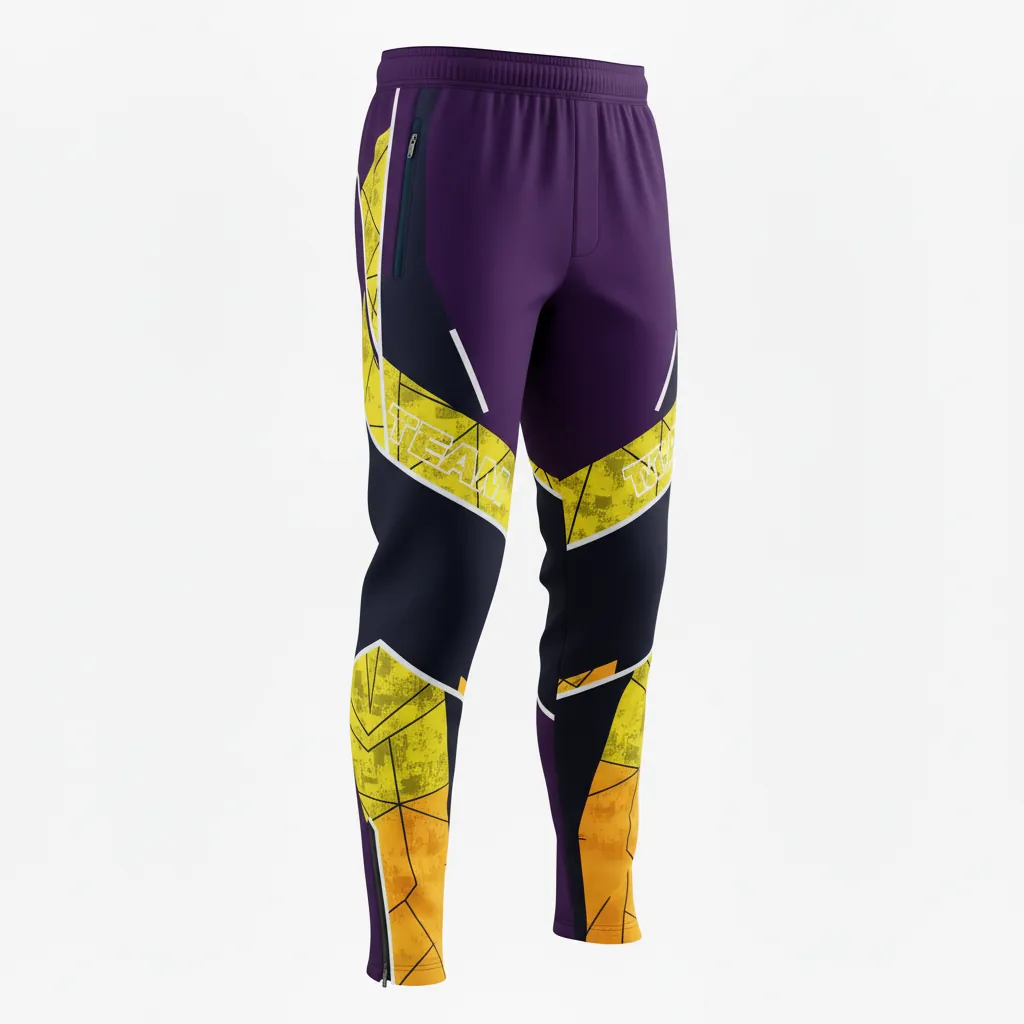 Custom Esports Esports Pant - Orange, Silver - Perf All Blacks Flame - Front View - Kinexa Sportswear