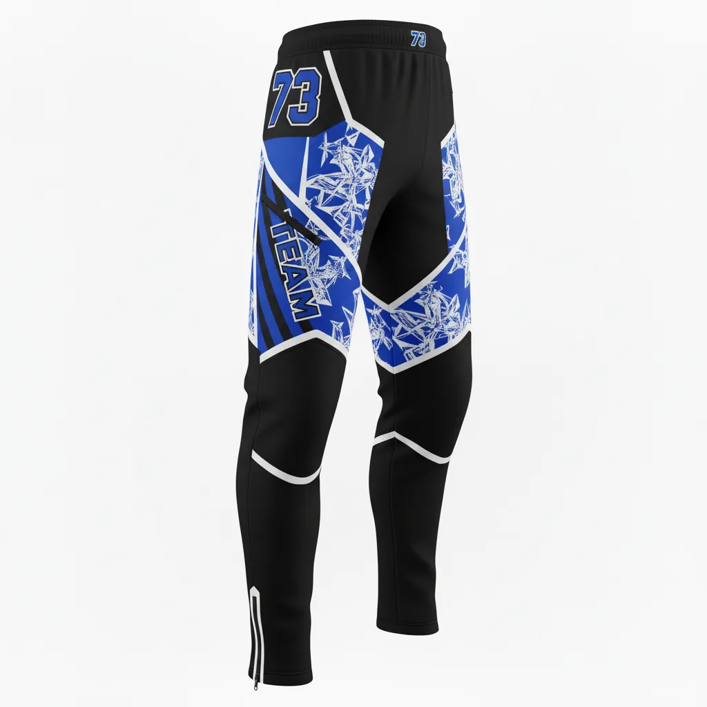 Custom Esports Esports Pant - Blue, White - Perf All Blacks Royal - Front View - Kinexa Sportswear