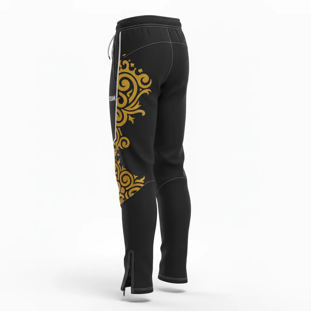 Custom Esports Esports Pant - Gold, White - Perf All Blacks Vegas - Front View - Kinexa Sportswear