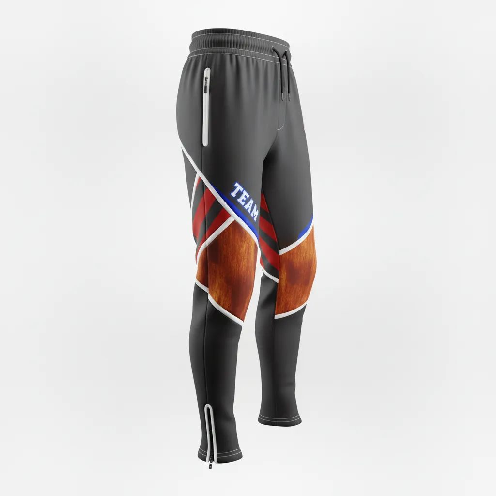 Custom Esports Esports Pant - White, Blue - Perf All Blacks Electric - Side View - Kinexa Sportswear
