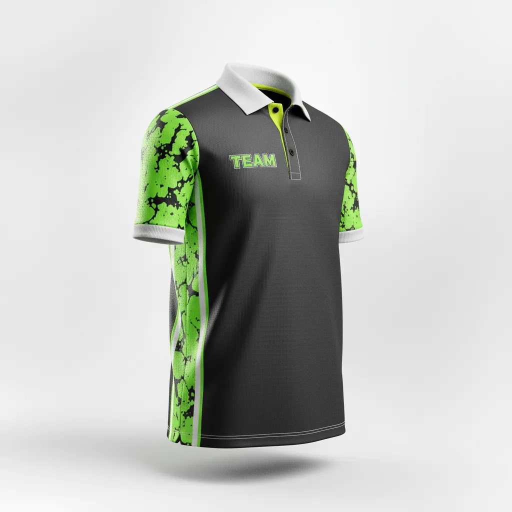 Custom Esports Esports Polo Shirt - Yellow, White - All Blacks Electric - Front View - Kinexa Sportswear