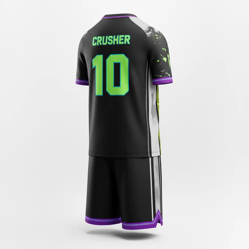Custom Esports Esports Uniform - Yellow, White - Set All Blacks Electric - Back View - Kinexa Sportswear