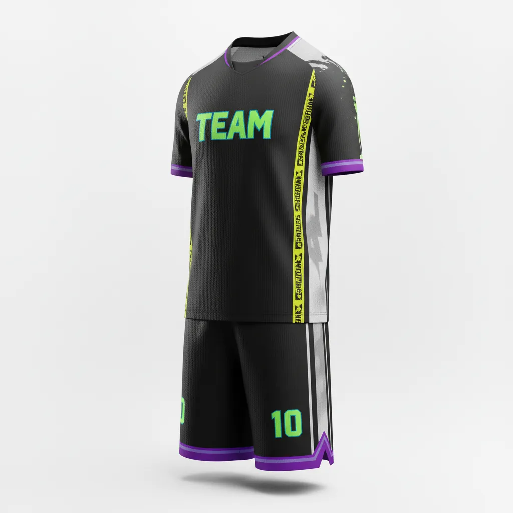 Custom Esports Esports Uniform - Yellow, White - Set All Blacks Electric - Front View - Kinexa Sportswear
