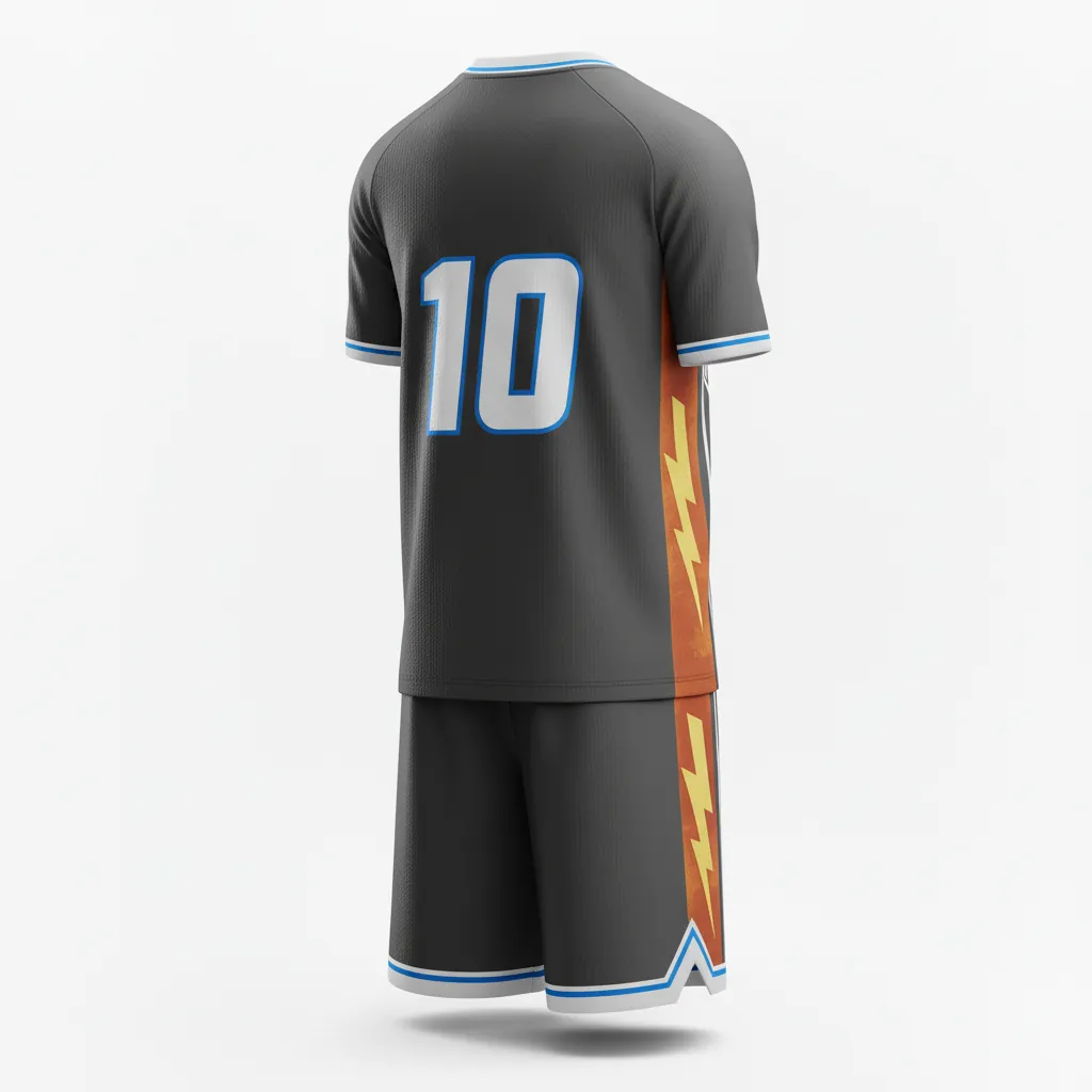 Custom Esports Esports Uniform - White, Blue - Set All Blacks Electric - Back View - Kinexa Sportswear