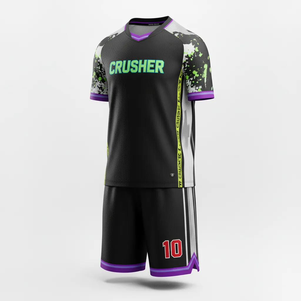 Custom Esports Full Esports Uniform - Red, White - Set All Blacks Athletic - Front View - Kinexa Sportswear