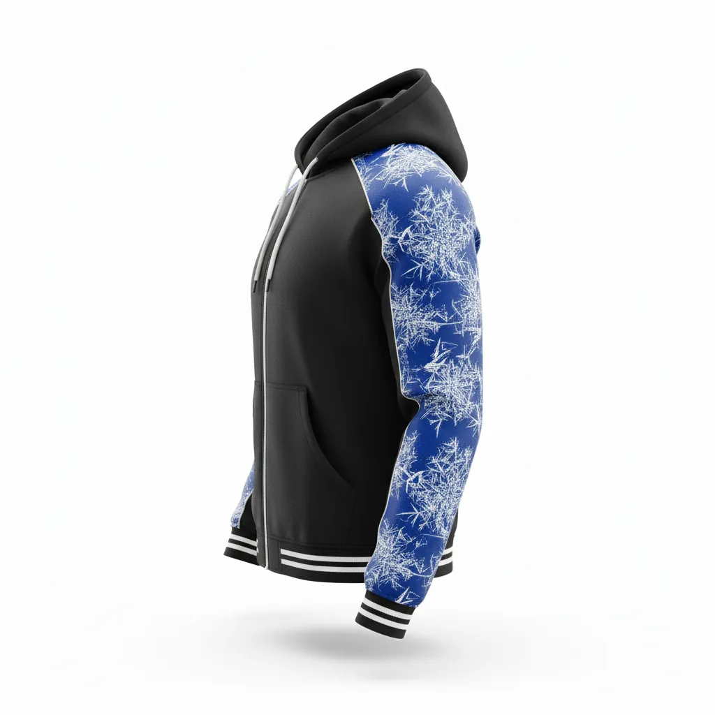 Custom Esports Full Zip Hoodie - Blue, White - All Blacks Royal - Side View - Kinexa Sportswear