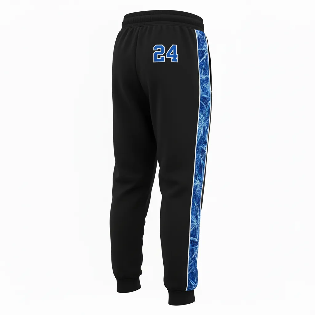 Custom Esports Jogger Pant - Blue, White - All Blacks Royal - Back View - Kinexa Sportswear