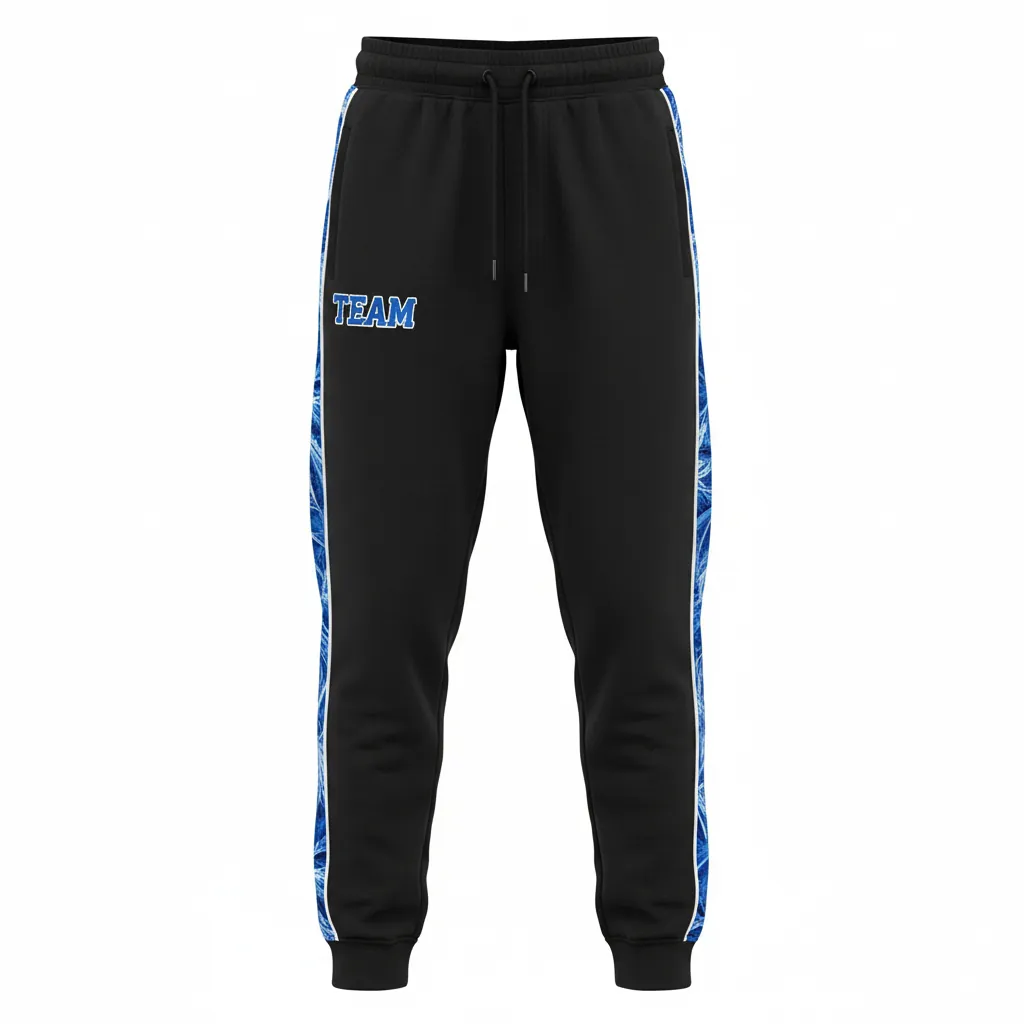 Custom Esports Jogger Pant - Blue, White - All Blacks Royal - Front View - Kinexa Sportswear